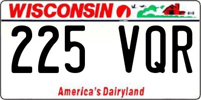 WI license plate 225VQR
