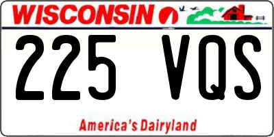 WI license plate 225VQS