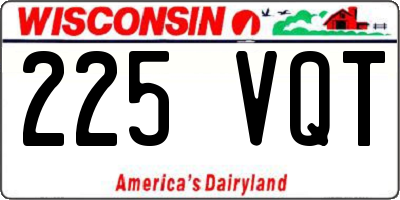 WI license plate 225VQT
