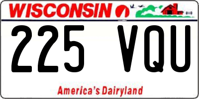 WI license plate 225VQU