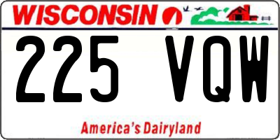 WI license plate 225VQW