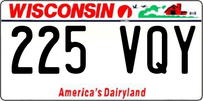 WI license plate 225VQY