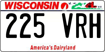 WI license plate 225VRH