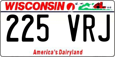 WI license plate 225VRJ
