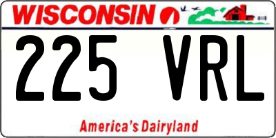 WI license plate 225VRL