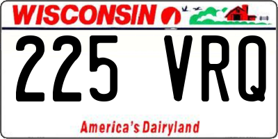 WI license plate 225VRQ