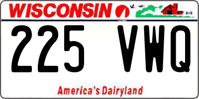 WI license plate 225VWQ
