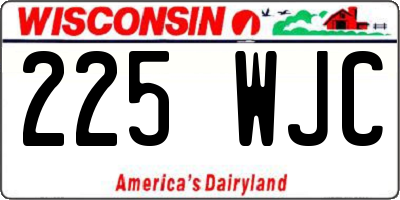 WI license plate 225WJC