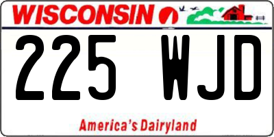 WI license plate 225WJD