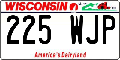 WI license plate 225WJP