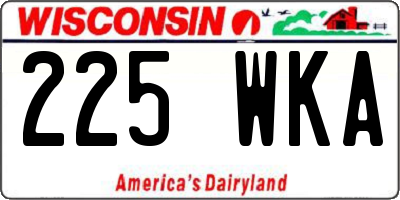 WI license plate 225WKA