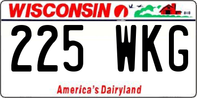 WI license plate 225WKG