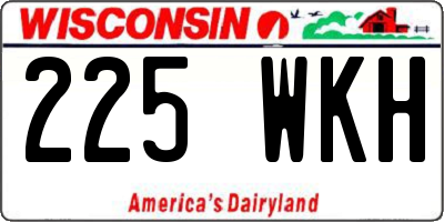WI license plate 225WKH