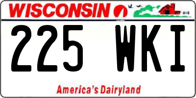 WI license plate 225WKI