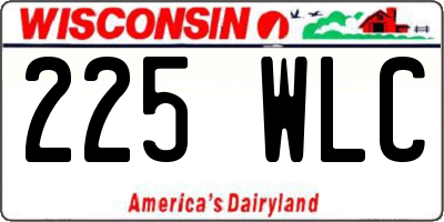 WI license plate 225WLC