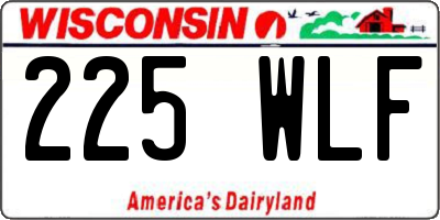 WI license plate 225WLF