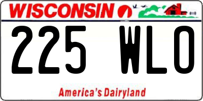 WI license plate 225WLO