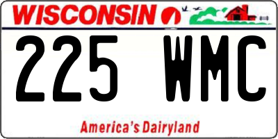 WI license plate 225WMC