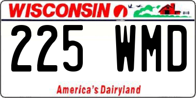 WI license plate 225WMD