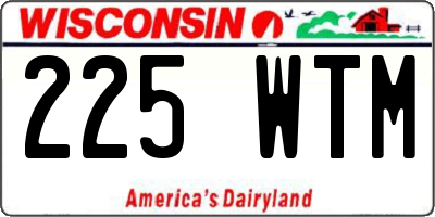 WI license plate 225WTM