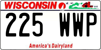 WI license plate 225WWP