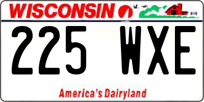 WI license plate 225WXE