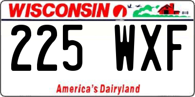 WI license plate 225WXF