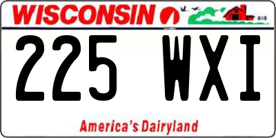WI license plate 225WXI