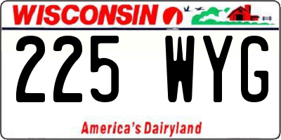 WI license plate 225WYG