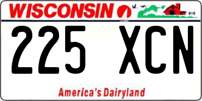 WI license plate 225XCN