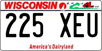 WI license plate 225XEU