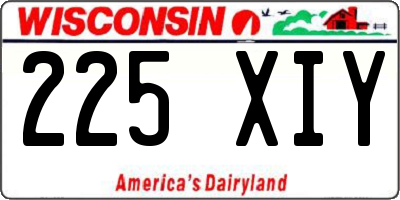 WI license plate 225XIY
