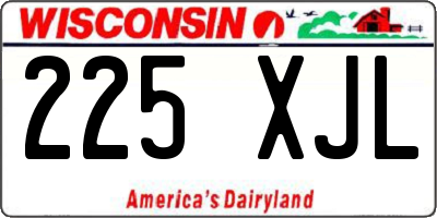 WI license plate 225XJL