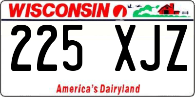 WI license plate 225XJZ