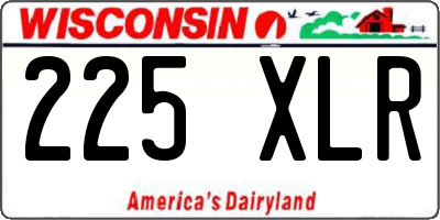 WI license plate 225XLR