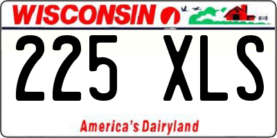 WI license plate 225XLS