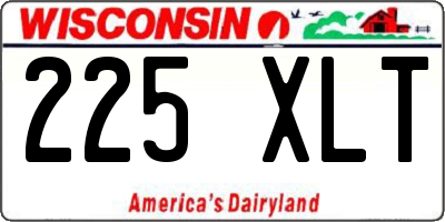 WI license plate 225XLT