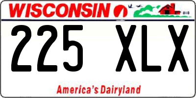 WI license plate 225XLX
