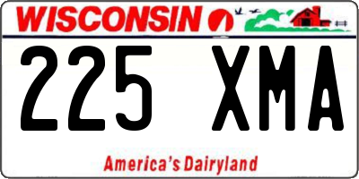 WI license plate 225XMA