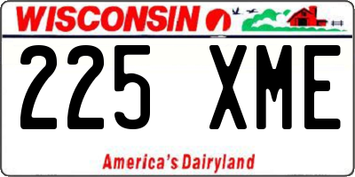 WI license plate 225XME