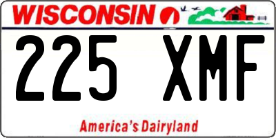 WI license plate 225XMF