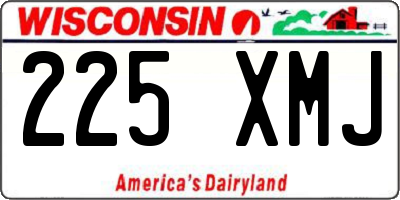 WI license plate 225XMJ