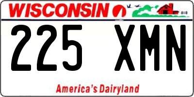 WI license plate 225XMN