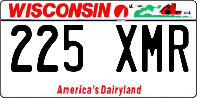 WI license plate 225XMR