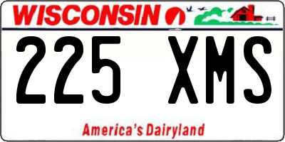 WI license plate 225XMS