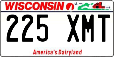 WI license plate 225XMT