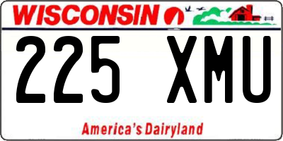 WI license plate 225XMU