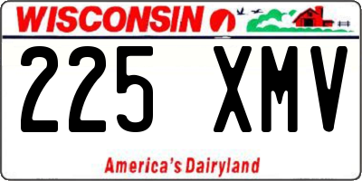 WI license plate 225XMV