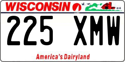 WI license plate 225XMW