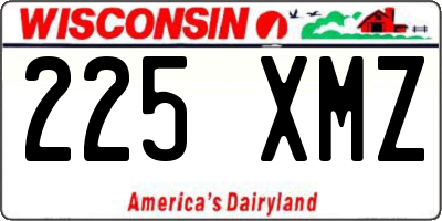 WI license plate 225XMZ